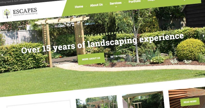 New Website for Escapes Landscaping